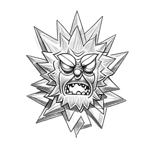 ricky and morty tattoo design idea