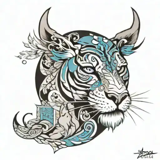 Asian, scandanavian, English and Inuit   tattoo design idea