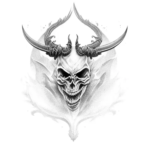 devil knife tattoo design idea
