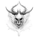 devil knife tattoo design idea