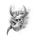 devil knife tattoo design idea