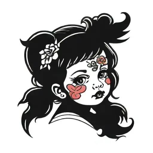 first born baby girl tattoo design idea