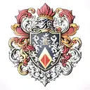 ai art design A family crest tattoo design idea