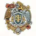 ai art design A family crest tattoo design idea