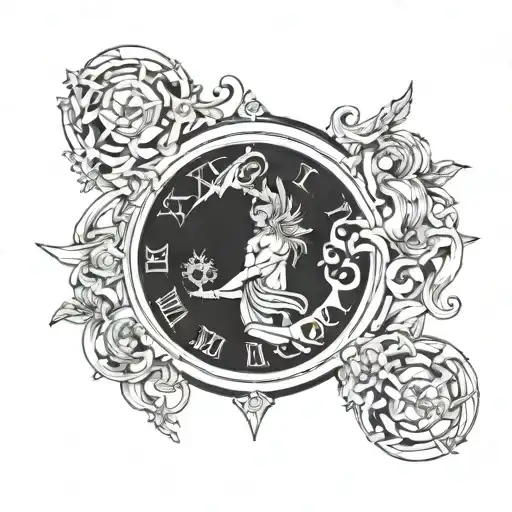 greek god chronos tattoo design idea