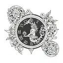 greek god chronos tattoo design idea