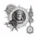 greek god chronos tattoo design idea