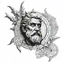 greek god chronos tattoo design idea