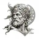 greek god chronos tattoo design idea