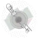 A vintage microphone with gym equipment intertwined, symbolizing the client's love for music and fitness tattoo design idea