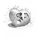 broken heart that says the American dream babe tattoo design idea