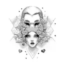 broken heart that says the American dream babe tattoo design idea