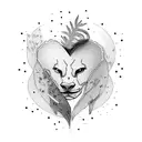 broken heart that says the American dream babe tattoo design idea