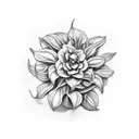 philodendron tattoo design idea