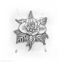 philodendron tattoo design idea