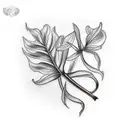 philodendron tattoo design idea