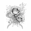 lung with flowers tattoo design idea