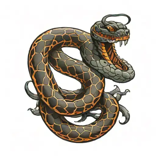 snake eyes tattoo design idea