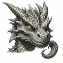 dragons head tattoo design idea