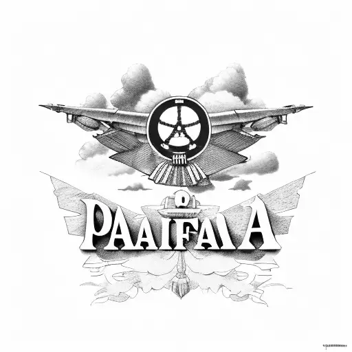 un avión de papel con la sombra de un f16 la frase tu mente es tu límite en inglés y el sombrero de paja de luffy  tattoo design idea