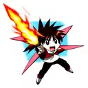 rocket  with fire  tattoo design idea