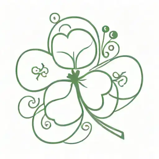 Four leaf clover with the words "How lucky are we" tattoo design idea