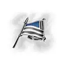 Pearce with waving American flag and checkered flag crossing tattoo design idea