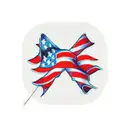 Pearce with waving American flag and checkered flag crossing tattoo design idea