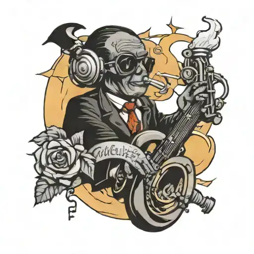 inspired by the song Miles Davis and the cool by The Gaslight Anthem tattoo design idea
