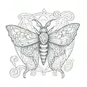moth sleep token symbol tattoo design idea