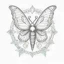 moth sleep token symbol tattoo design idea