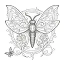 moth sleep token symbol tattoo design idea