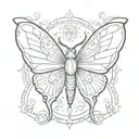 moth sleep token symbol tattoo design idea