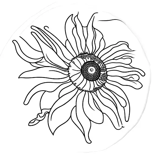 black eyed susan tattoo design idea