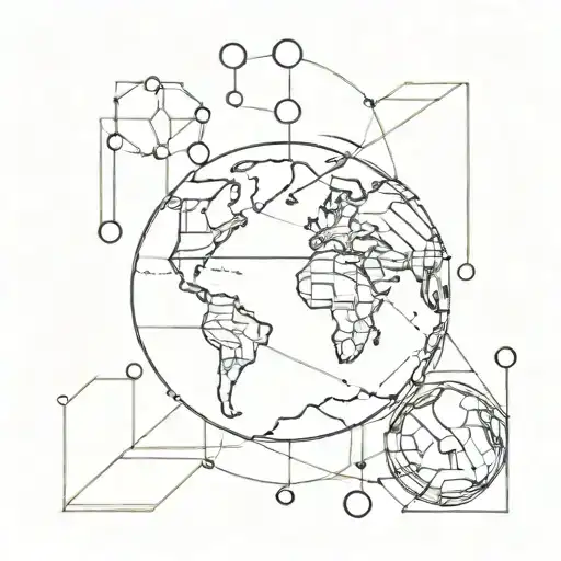 planet earth but half in binary numbers tattoo design idea