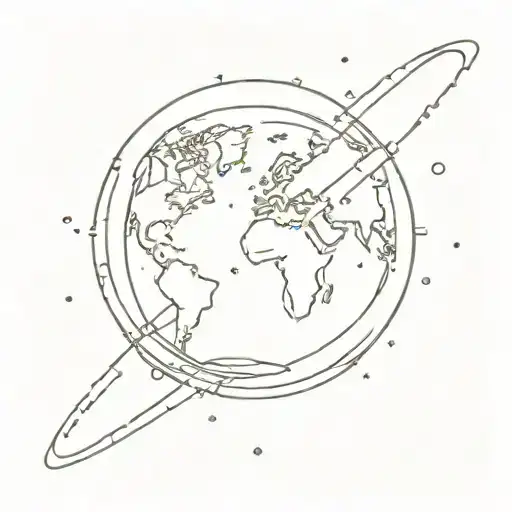 planet earth but half in binary tattoo design idea