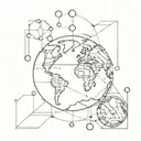 planet earth but half in binary numbers tattoo design idea