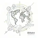 planet earth but half in binary numbers tattoo design idea