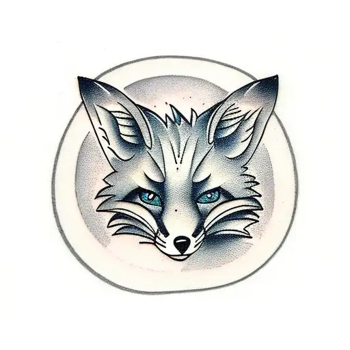 fox baby tattoo design idea
