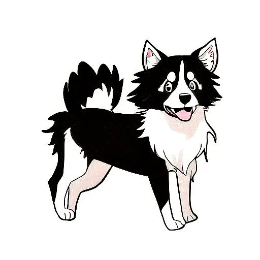 Border Collie tattoo design idea