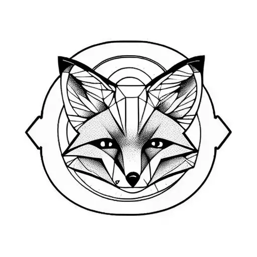 fox baby tattoo design idea