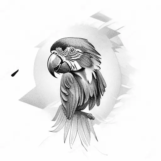 macaw tattoo design idea