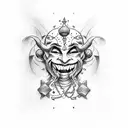 jester tattoo design idea