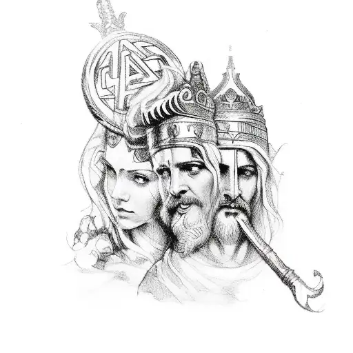 sleeve with all Zeus, Hera, Athena, Apollo, Poseidon, Ares, Artemis, Demeter, Aphrodite, Dionysus, Hermes, and Hephaist tattoo design idea