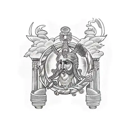 sleeve with all Zeus, Hera, Athena, Apollo, Poseidon, Ares, Artemis, Demeter, Aphrodite, Dionysus, Hermes, and Hephaist tattoo design idea