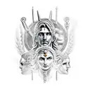 sleeve with all Zeus, Hera, Athena, Apollo, Poseidon, Ares, Artemis, Demeter, Aphrodite, Dionysus, Hermes, and Hephaist tattoo design idea