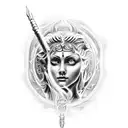 tattoo sleeve of Zeus, Hera, Athena, Apollo, Poseidon, Ares, Artemis, Demeter, Aphrodite, Dionysus, Hermes, and Hephaist tattoo design idea