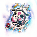 Space Monster tattoo design idea