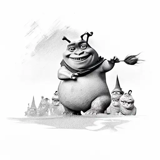 shrek tattoo design idea