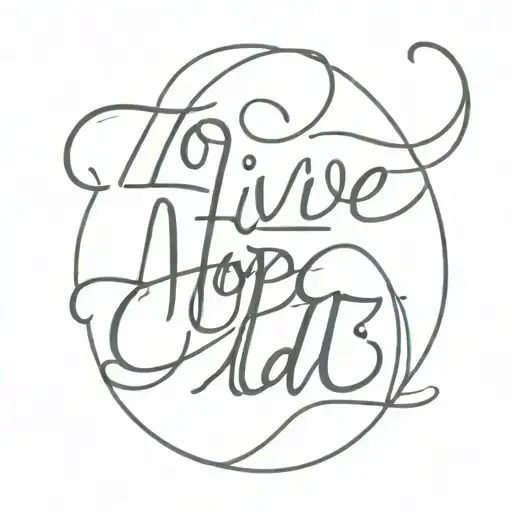 to live for the hope of it all' written tattoo design idea